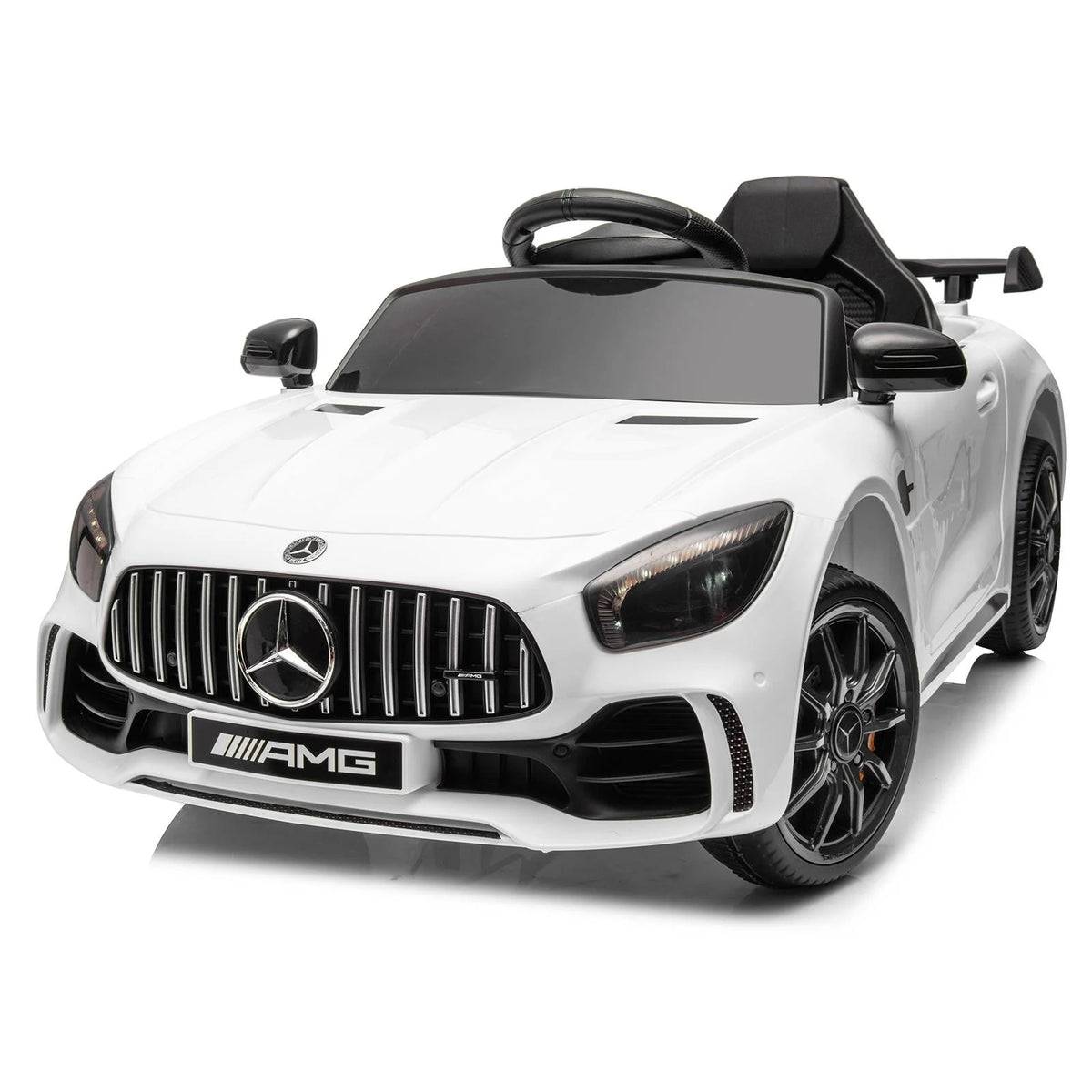 12V Electric Ride on Car Toy with Remote Control, LED Lights, Black L78138
