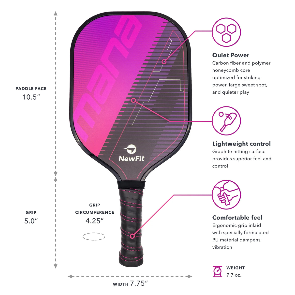 Pickleball Paddle Set of 2 with Carry Bag and Four Pickleballs G990