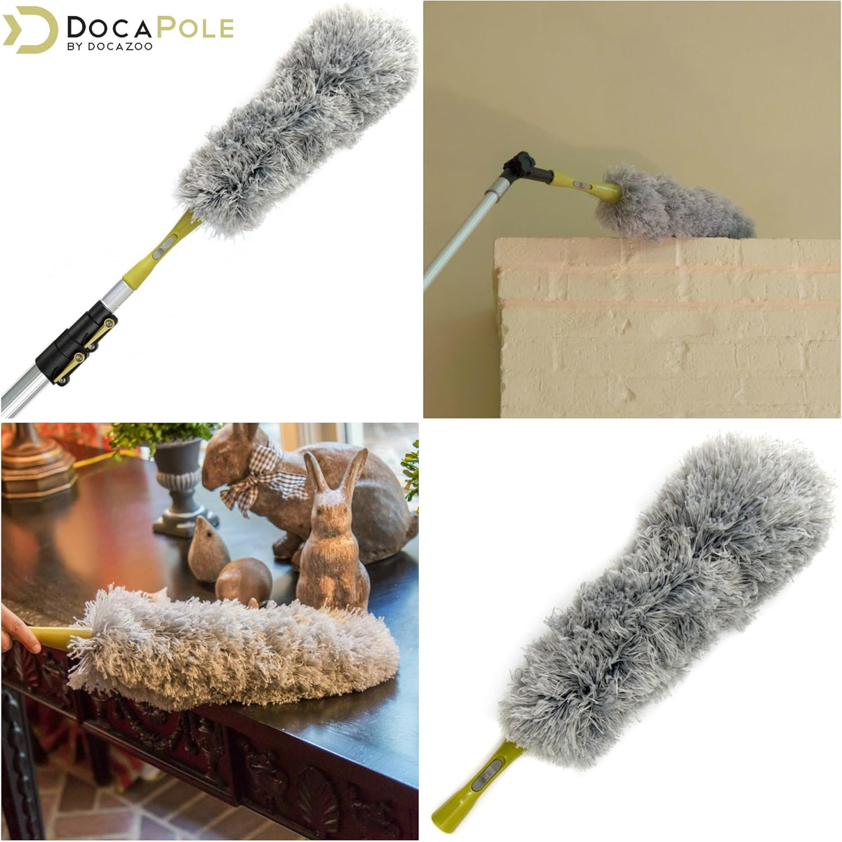 Cleaning Kit with 5-12 Foot Telescoping Extension Pole, Window Squeegee & Washer, 3 Dusting Attachments Y976302