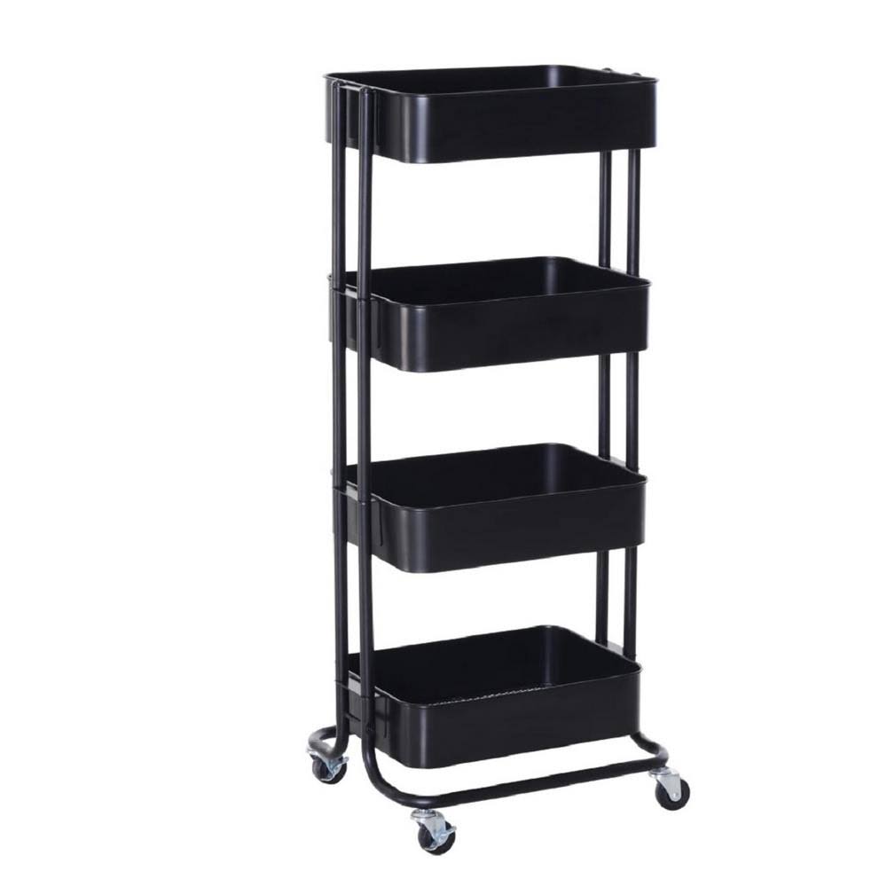 4-Tier Metal Rolling Utility Cart K518