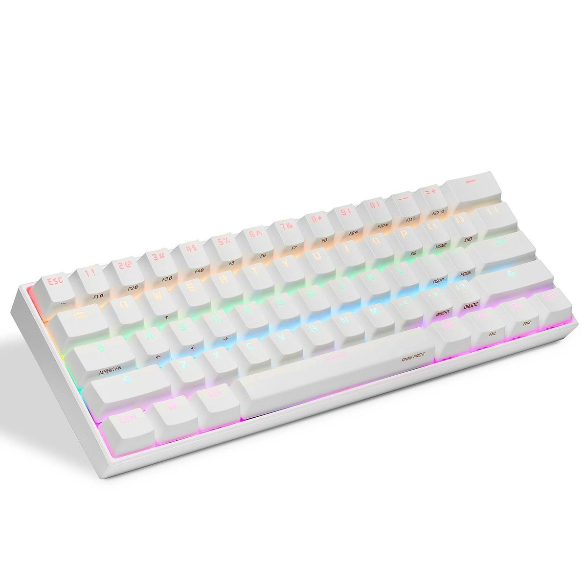 White 60% Wired/Wireless Mechanical Keyboard N7615