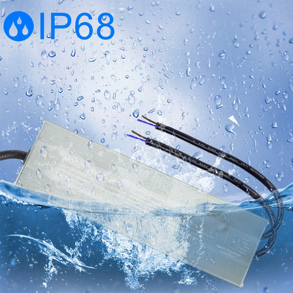 300W Waterproof IP68 LED Driver 90V-130V AC to 24V DC L2614