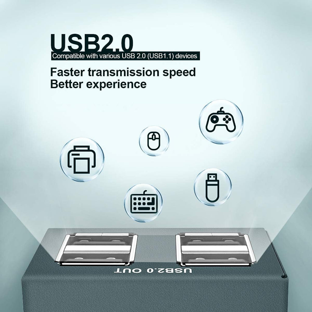 USB Extender Kit with 4 USB 2.0 Hub Over Ethernet Cat5e/6/7 Up to 165ft N4746