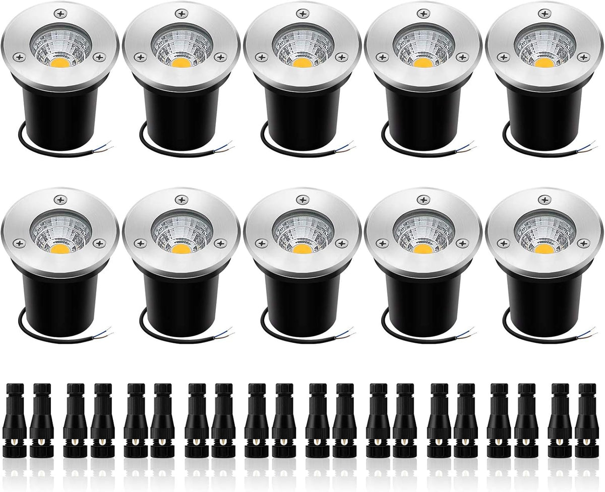 12V 24V IP67 Waterproof 5W 10 Pack In-Ground Lights T591