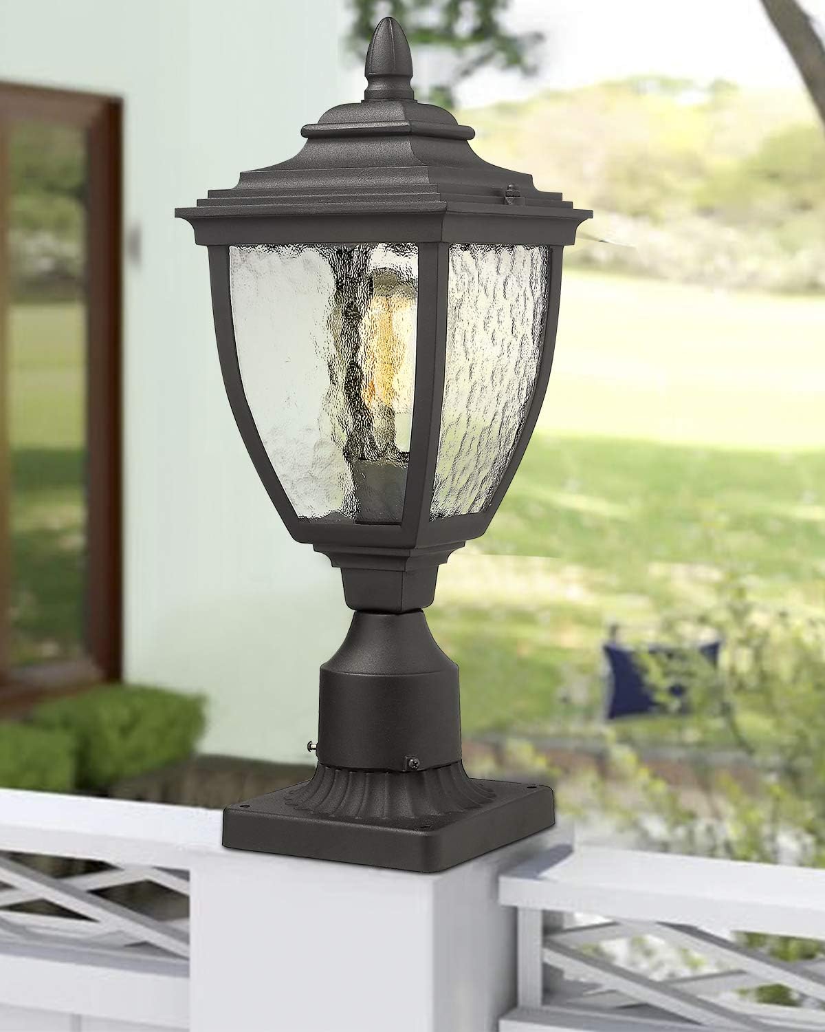 Sand Textured Black Die-cast Aluminum Outdoor Post Light J88126