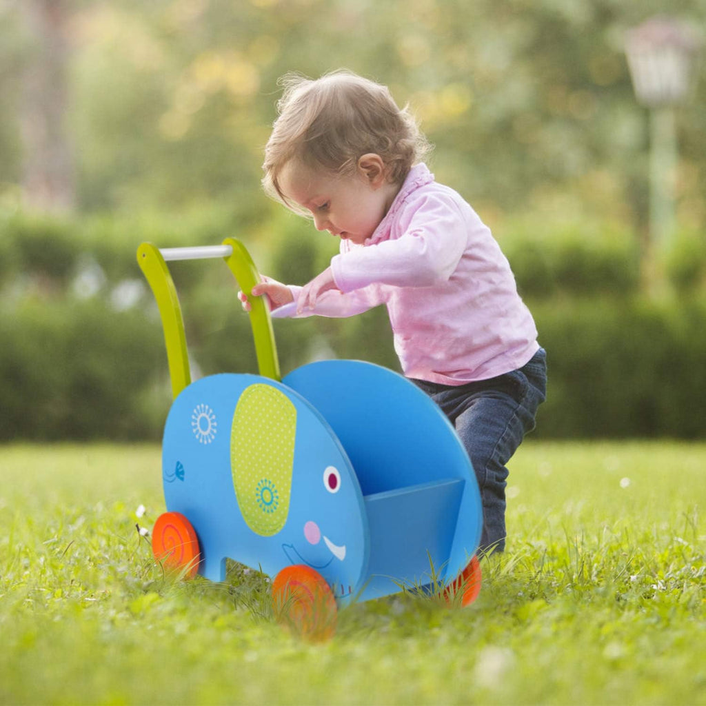 Baby Learning Walker Toy 4 Wheels Blue R47066