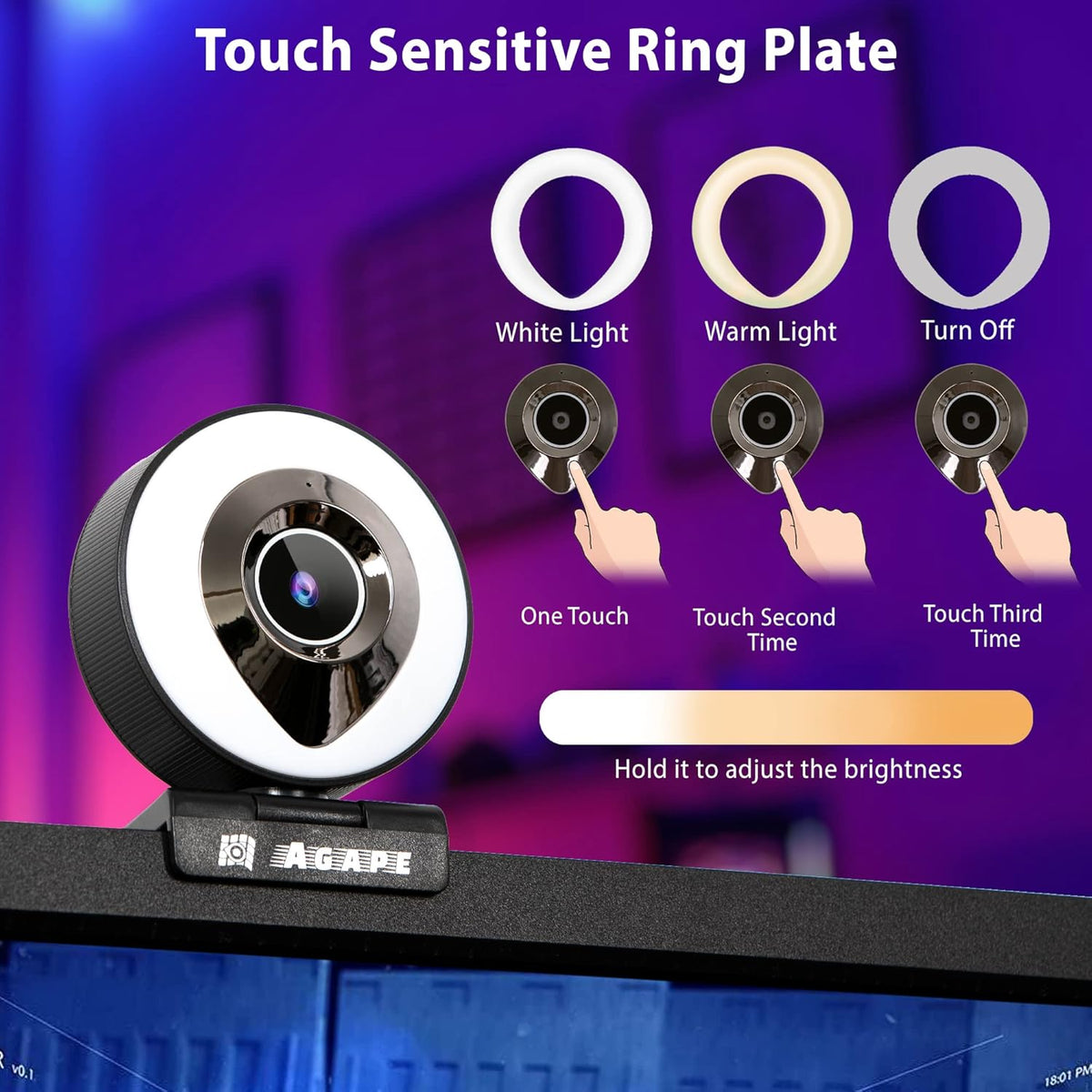 1080P HD Webcam with Microphone and Tripod L920438