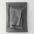 Queen 300 Thread Count Temperature Regulating Solid Sheet Set Dark Gray J8036