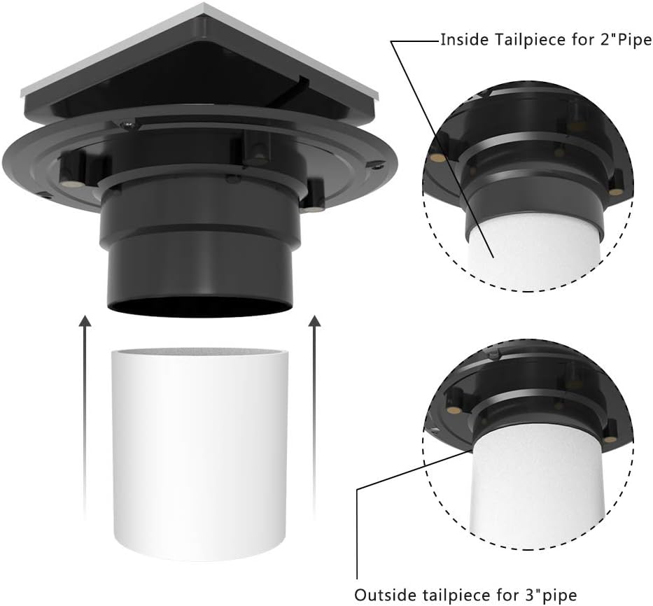Tile-in Shower Drain with Hair Catcher, Polished Chrome, Pack of 2 J230221