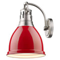 1 Light Pewter Red Wall Sconce Q537