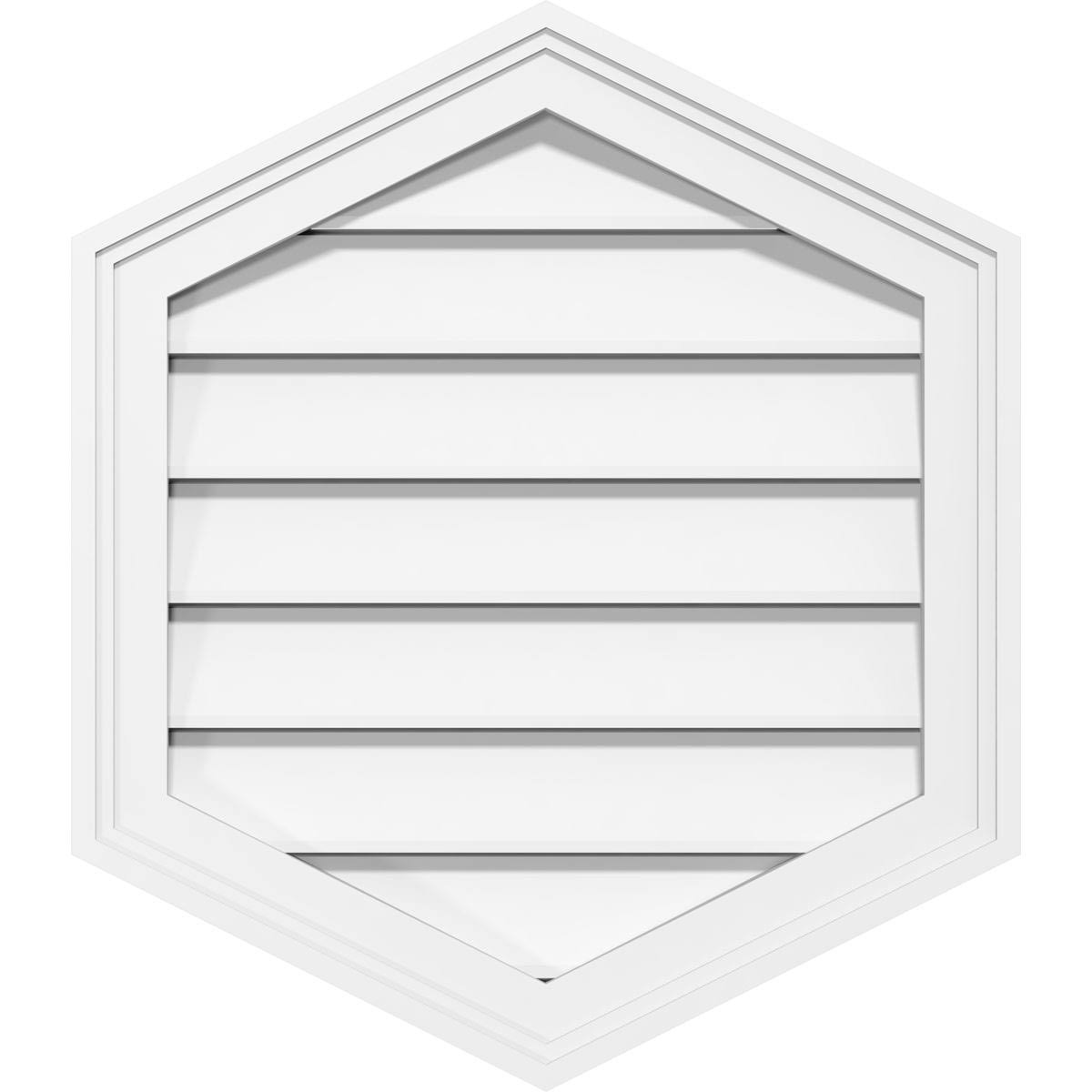 Vertical Peaked Surface Mount PVC Gable Vent O488417