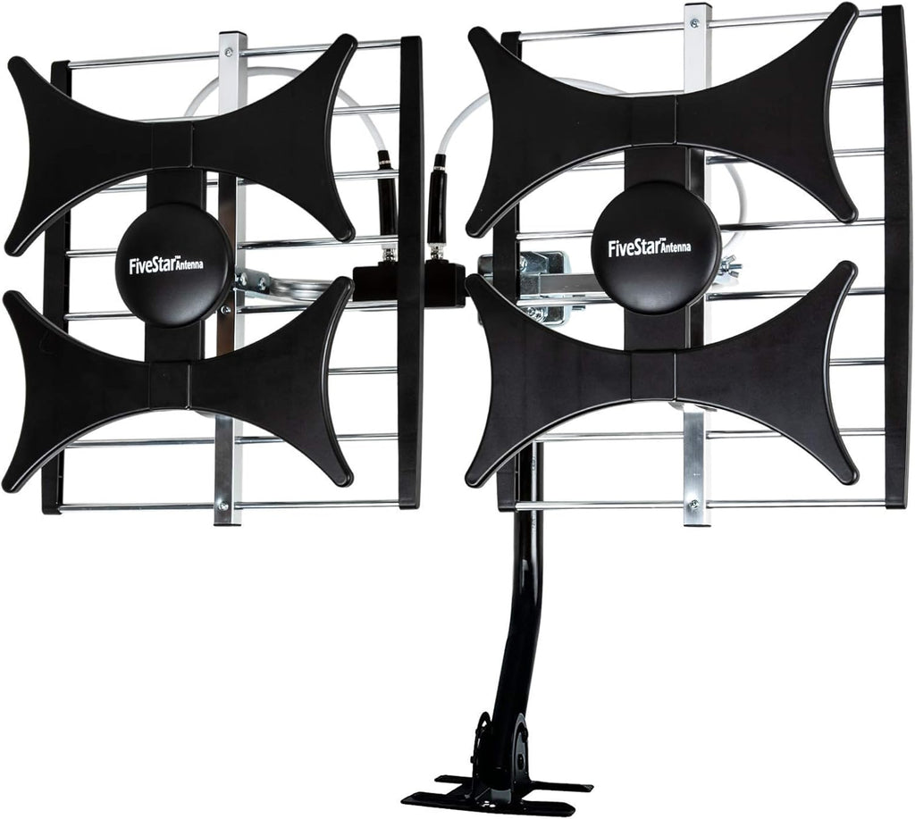Multi-Directional Amplified HDTV Antenna up to 200 Mile Range UHF VHF 4K 1080P with 40ft Coaxial Cable U850