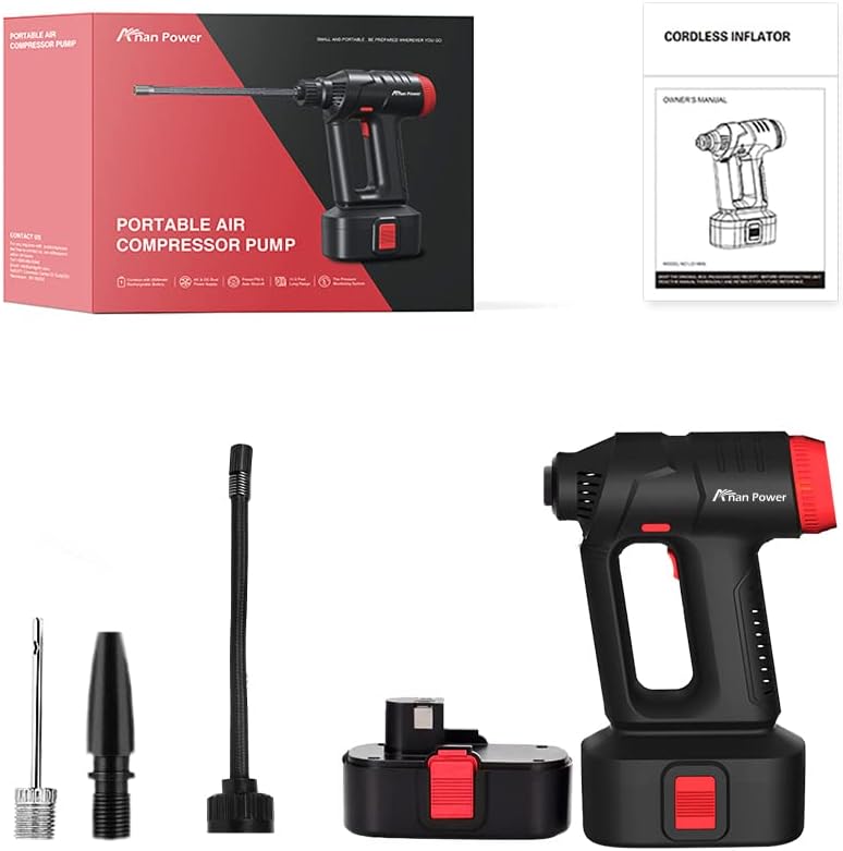 12V Cordless Tire Inflator Air Compressor with Digital Pressure Gauge E4075