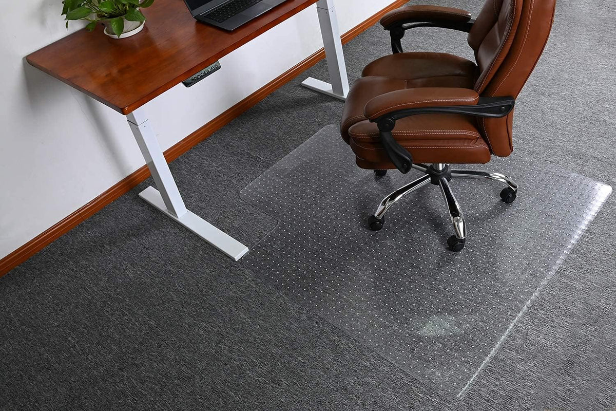 Studded Chair Mat, 53 x 45 Transparent K8894