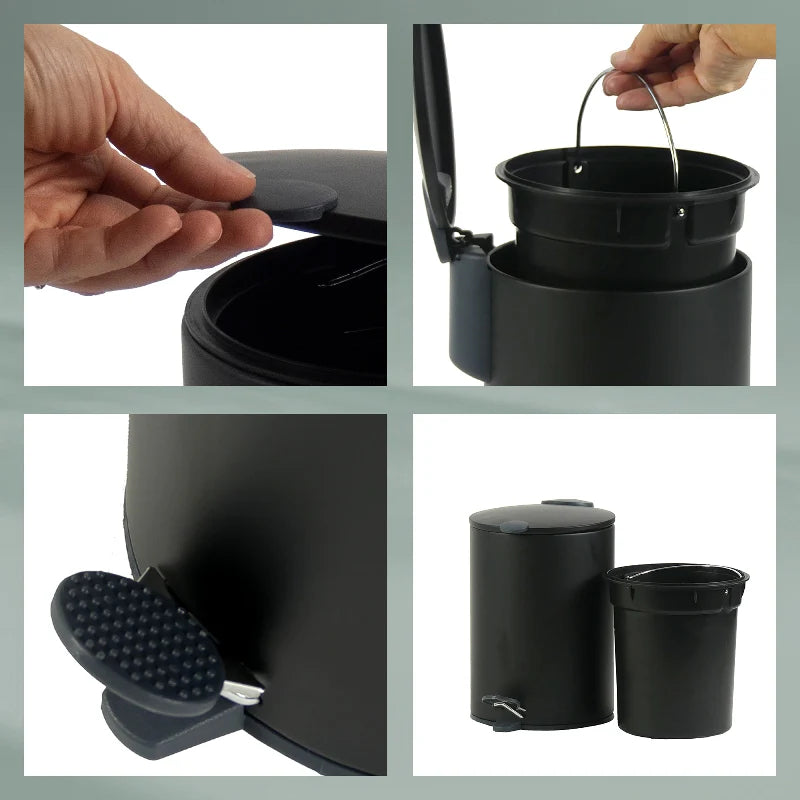 Black 3L Dust Bin Mats P987