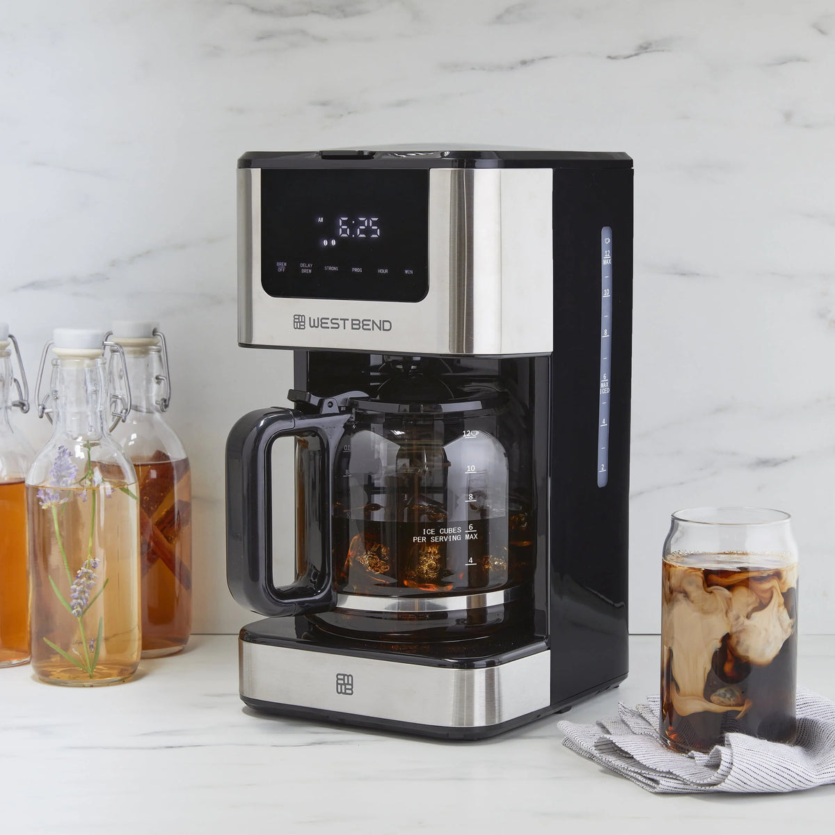 12 Cup Hot & Iced Stainless Steel Coffee Maker Q4353