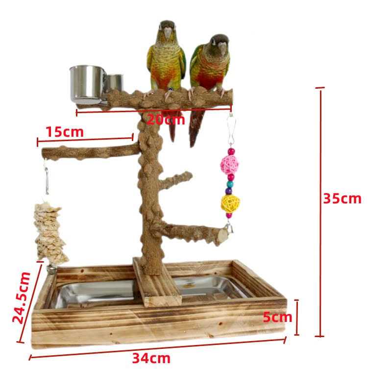 Wood Bird Perch Platform Stand T72082
