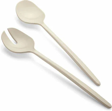 Milk White Salad Servers X11855