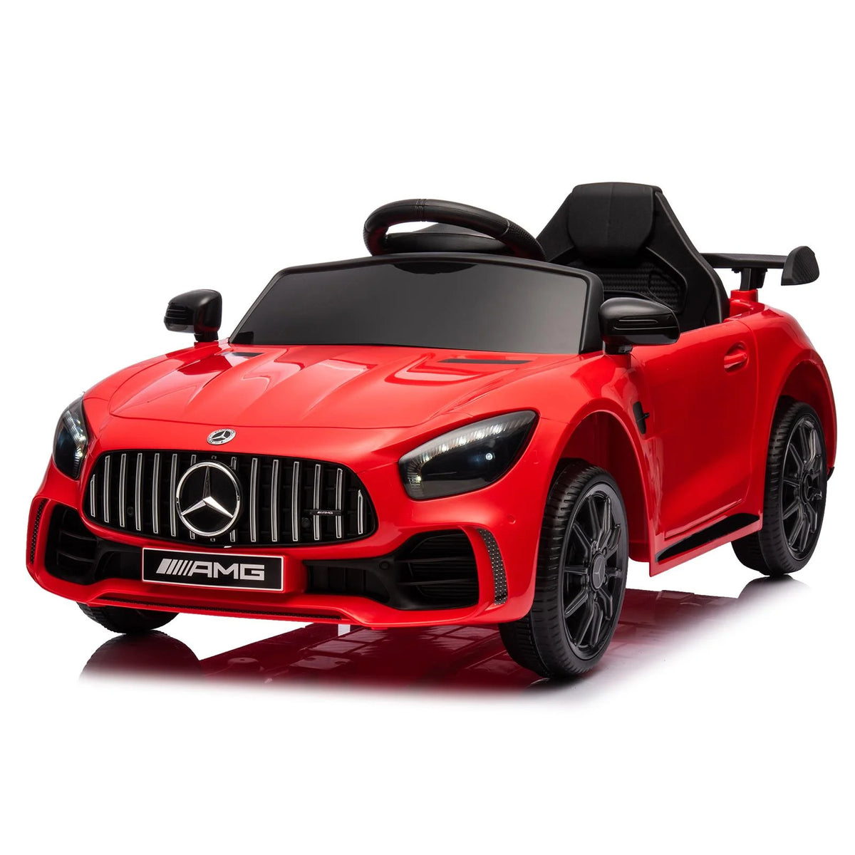 12V Electric Ride on Car Toy with Remote Control, LED Lights, Black L78138
