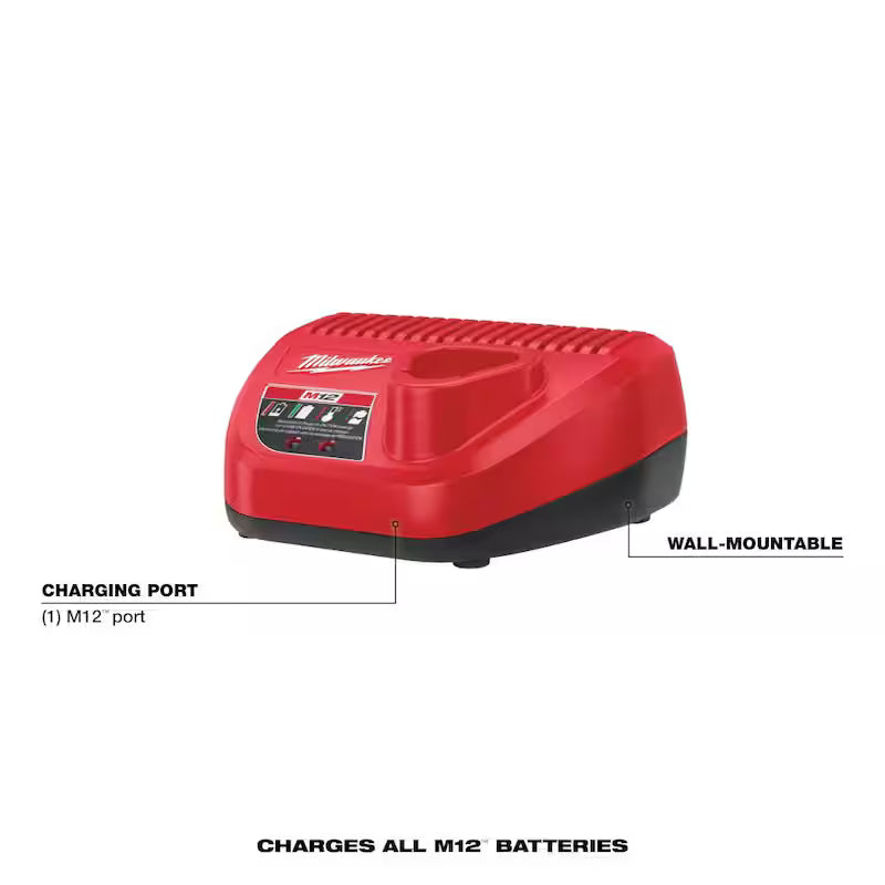 12-Volt Lithium-Ion Compact Battery Pack and Charger Starter Kit T812