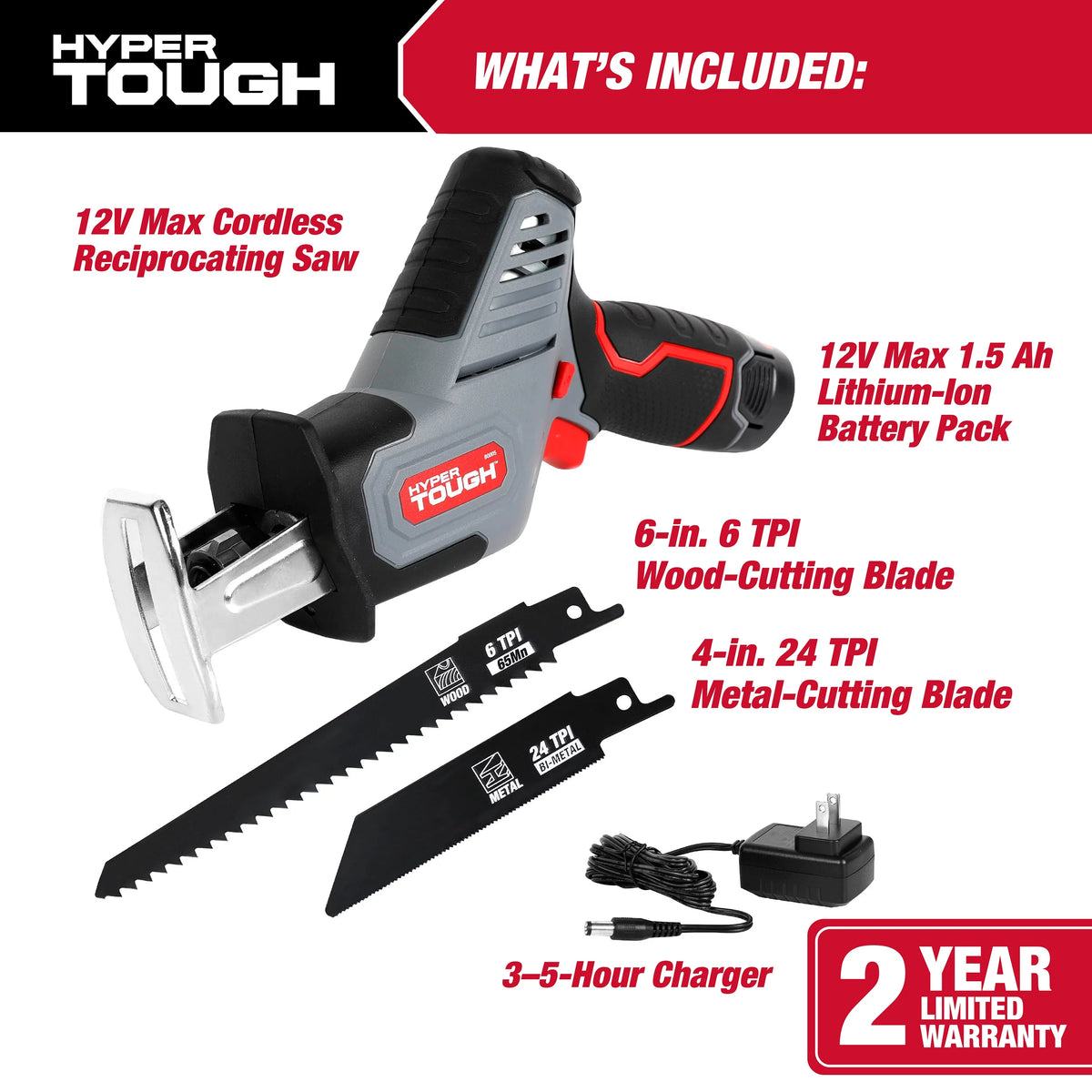 12V Max Lithium-Ion Compact Reciprocating Saw with Battery and Charger P711628