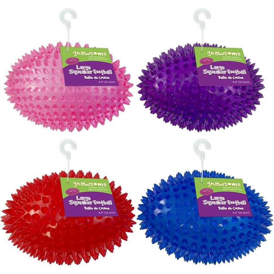 4.5” Spiky Squeaker Football Dog Toy A930