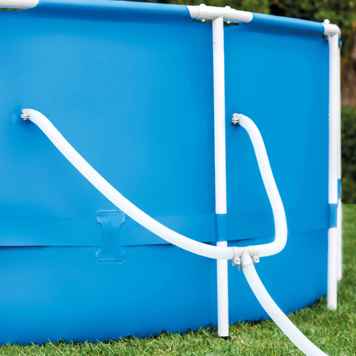 12' x 30 Round Metal Frame Swimming Pool with Filter Pump J384480