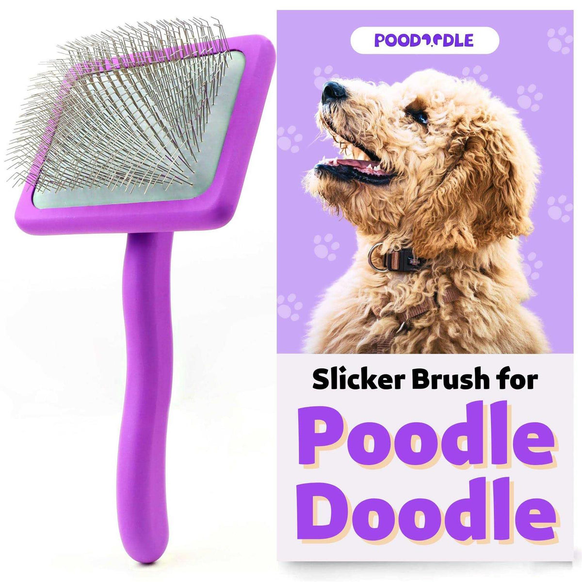 Long Pin Wood Dog Brush Y462797
