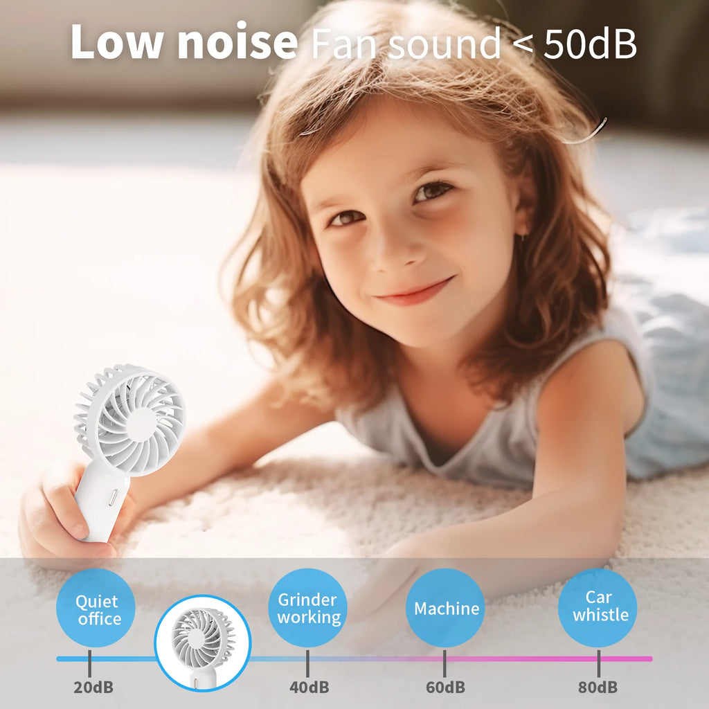 Portable USB Rechargeable 3 Speed Handheld Fan T47773
