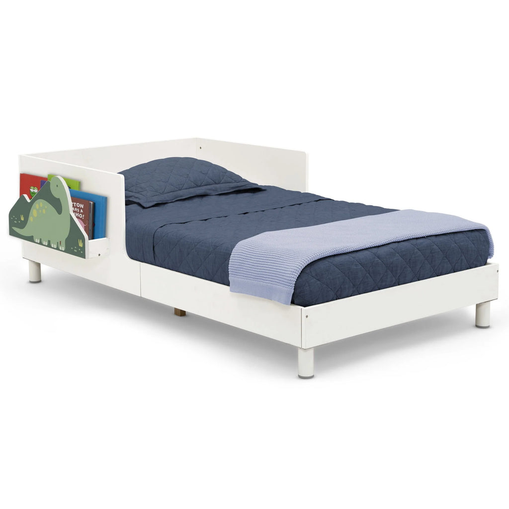 White Toddler Bed with Interchangeable Shelf G539300