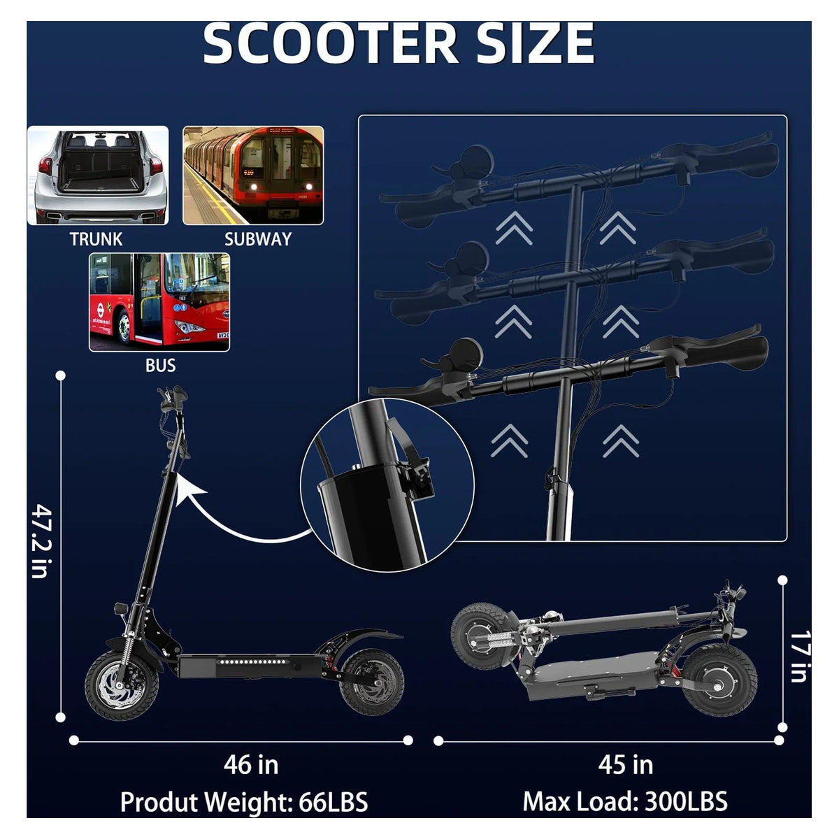 1300W Foldable Electric Scooter N288
