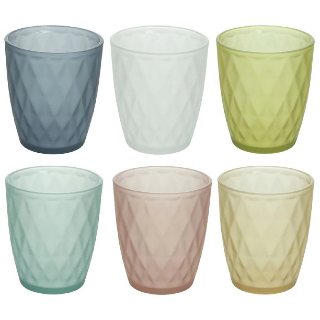 Pastel Set of 6 Tumbler Glass A9651