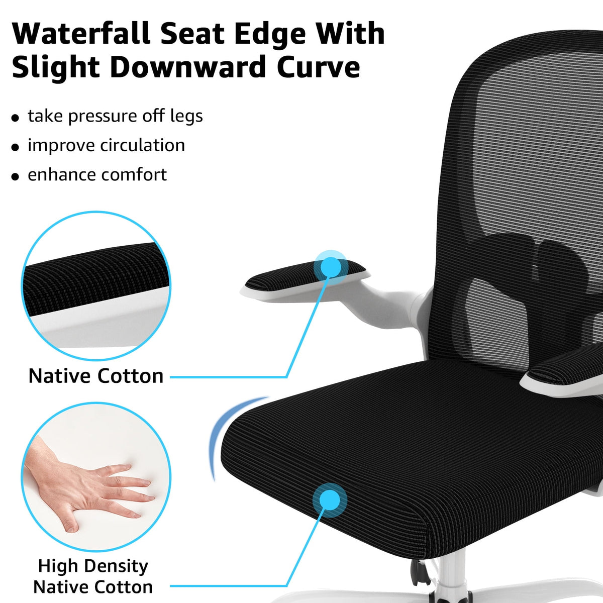 Ergonomic Office Chair with Lumbar Support and Adjustable Height Z45034