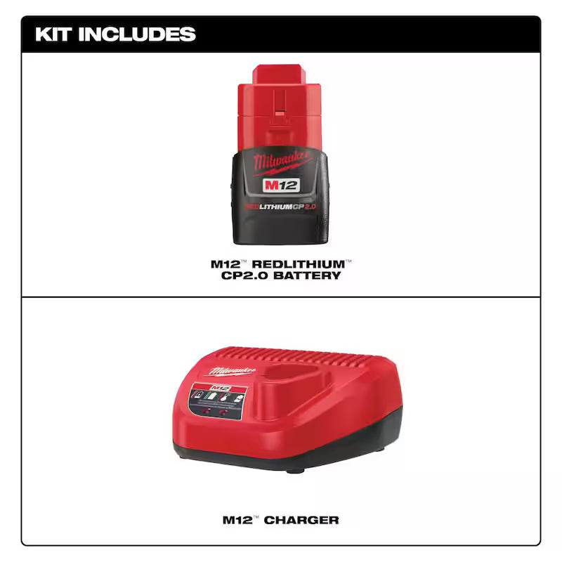 12-Volt Lithium-Ion Compact Battery Pack and Charger Starter Kit T812