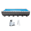 Rectangular Frame Pool with Sand Filter Pump H2841