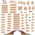 68 Pcs Wooden Train Track Expansion Pack K579118