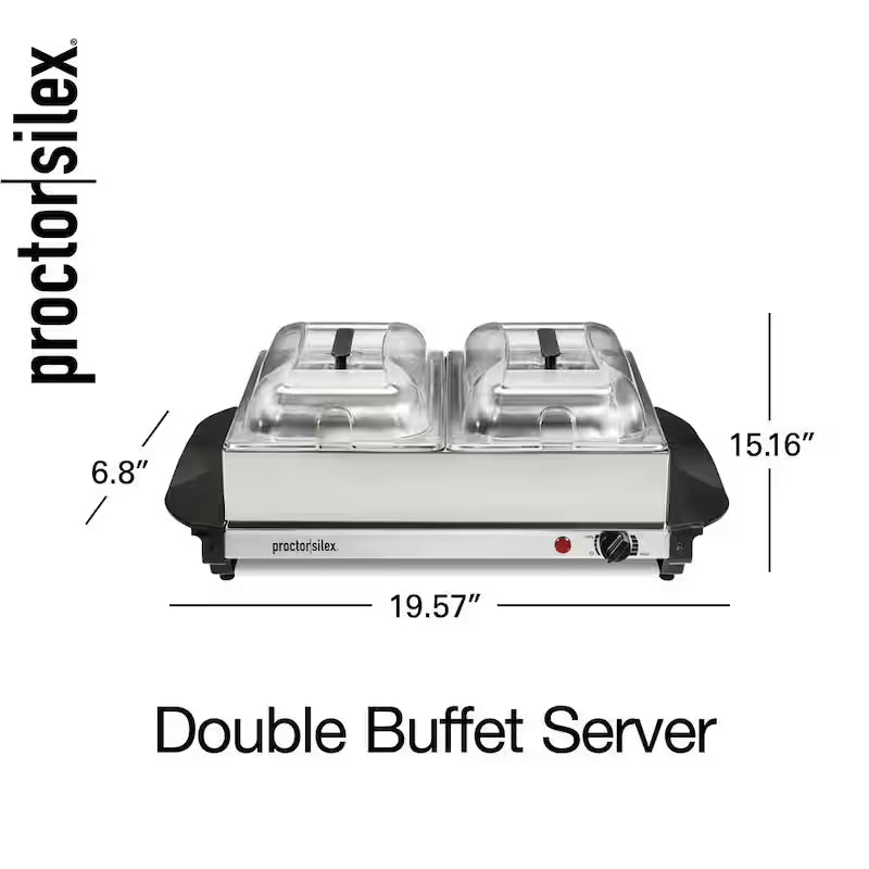 Stainless Steel Buffet Server with 2 Crocks K4521