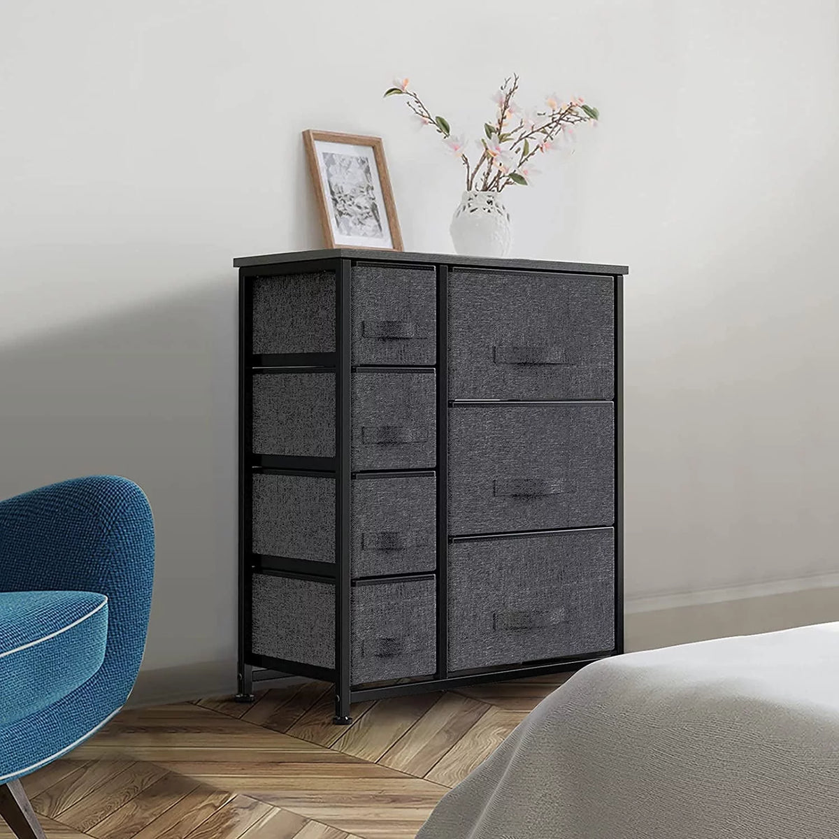 7 Drawer Fabric Storage Tower with Steel Frame S8334