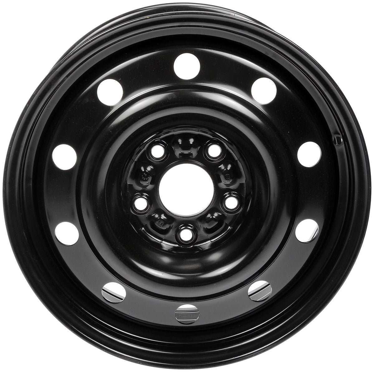 Steel 17 x 6.5-inch 5-Lug Black Wheel Rim E417
