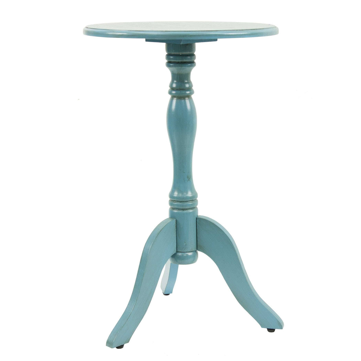 Turquoise Blue Pedestal Accent Table D62034
