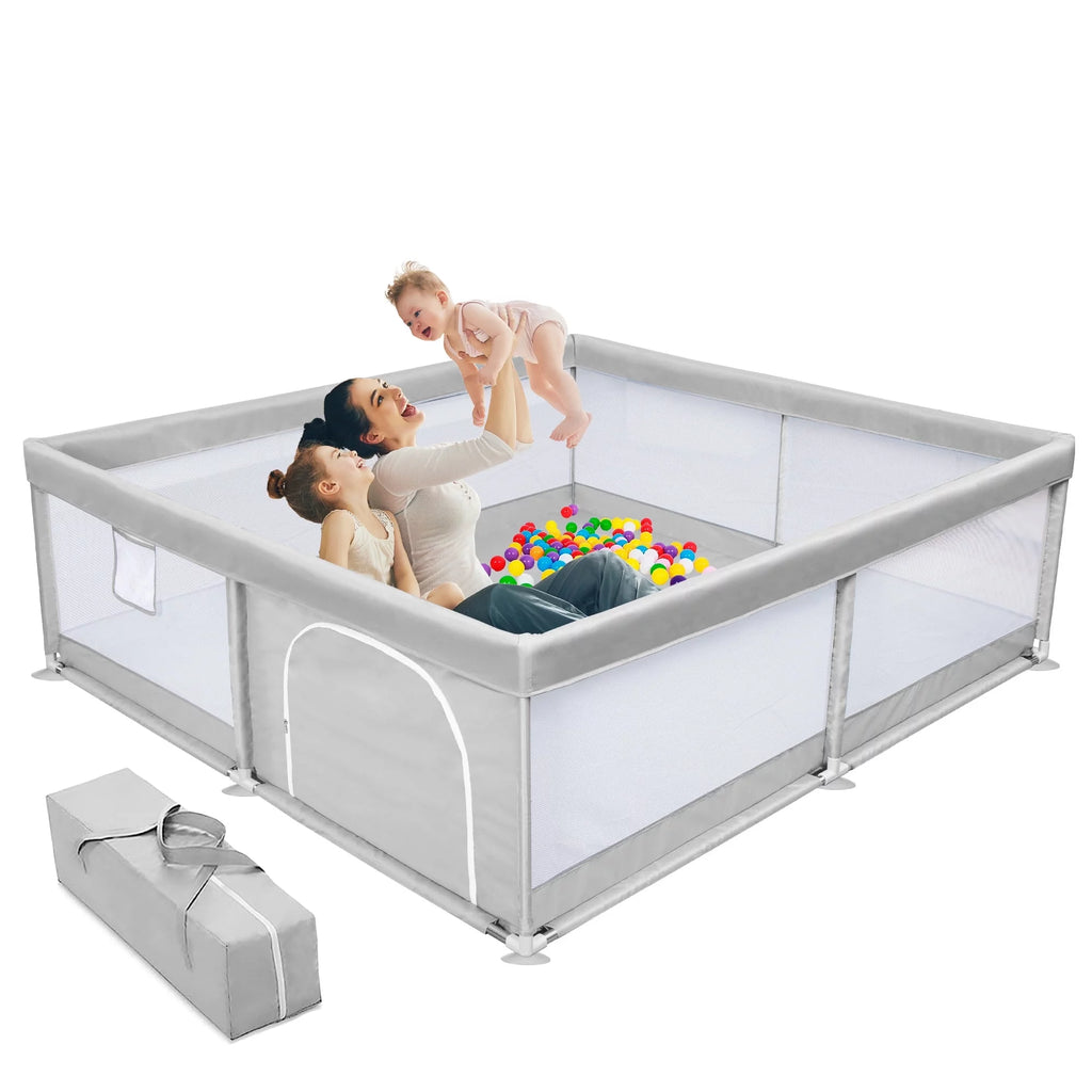 Large Gray Baby Playpen A519268
