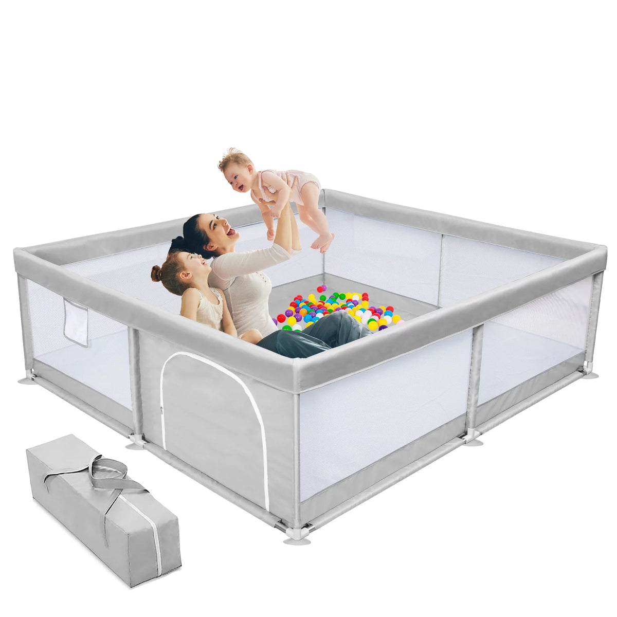 Large Gray Baby Playpen A519268