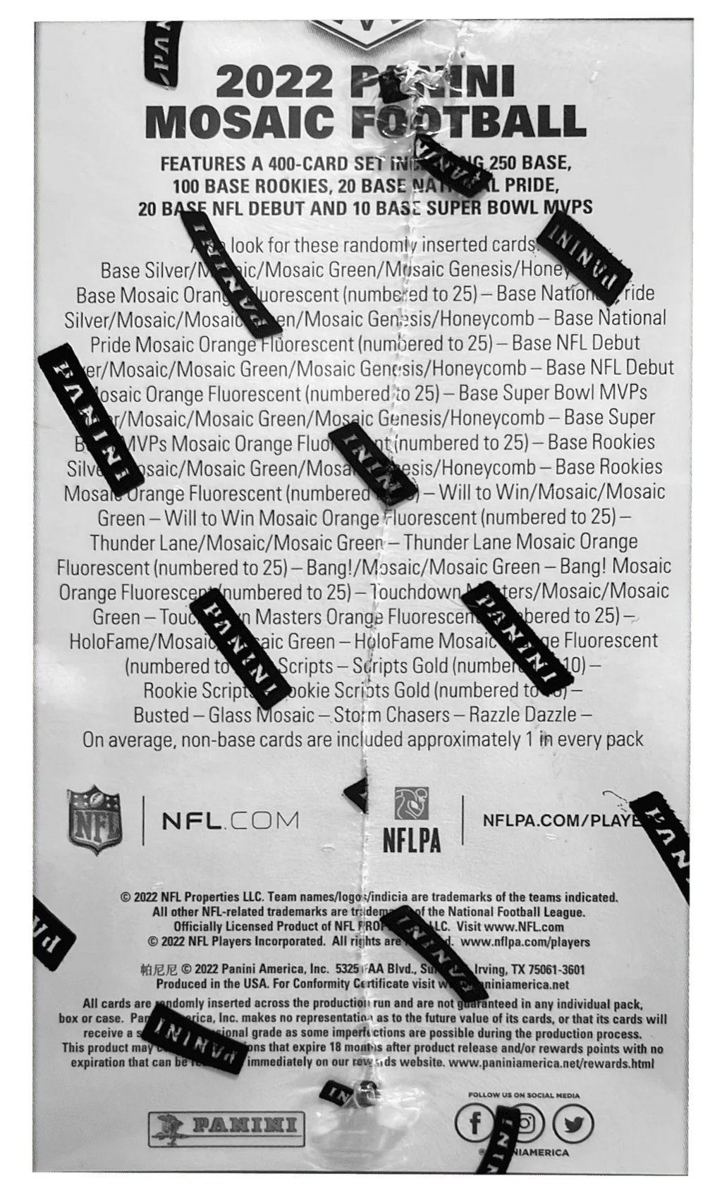 2022 Panini Mosaic Football Blaster Box Trading Cards B42739