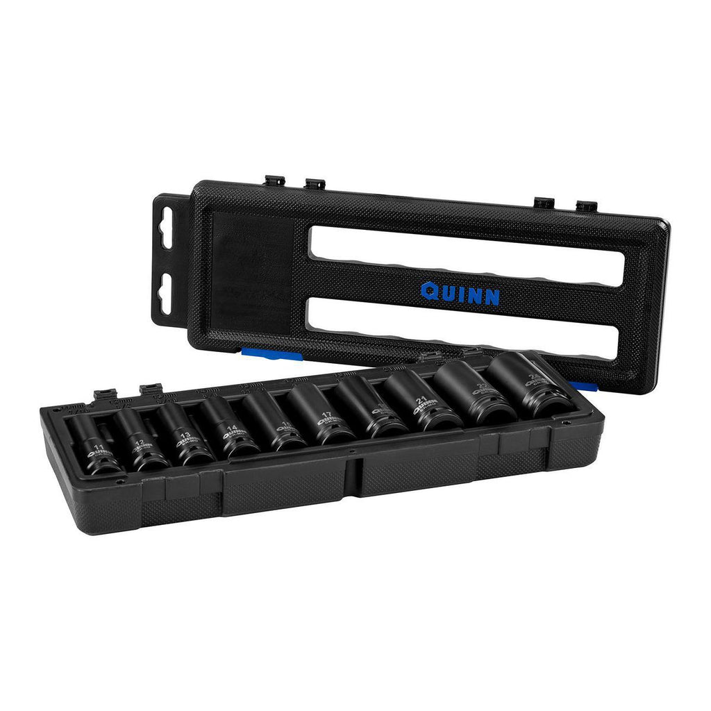 1/2 in. Drive Metric Impact Deep Socket Set, 10-Piece I664