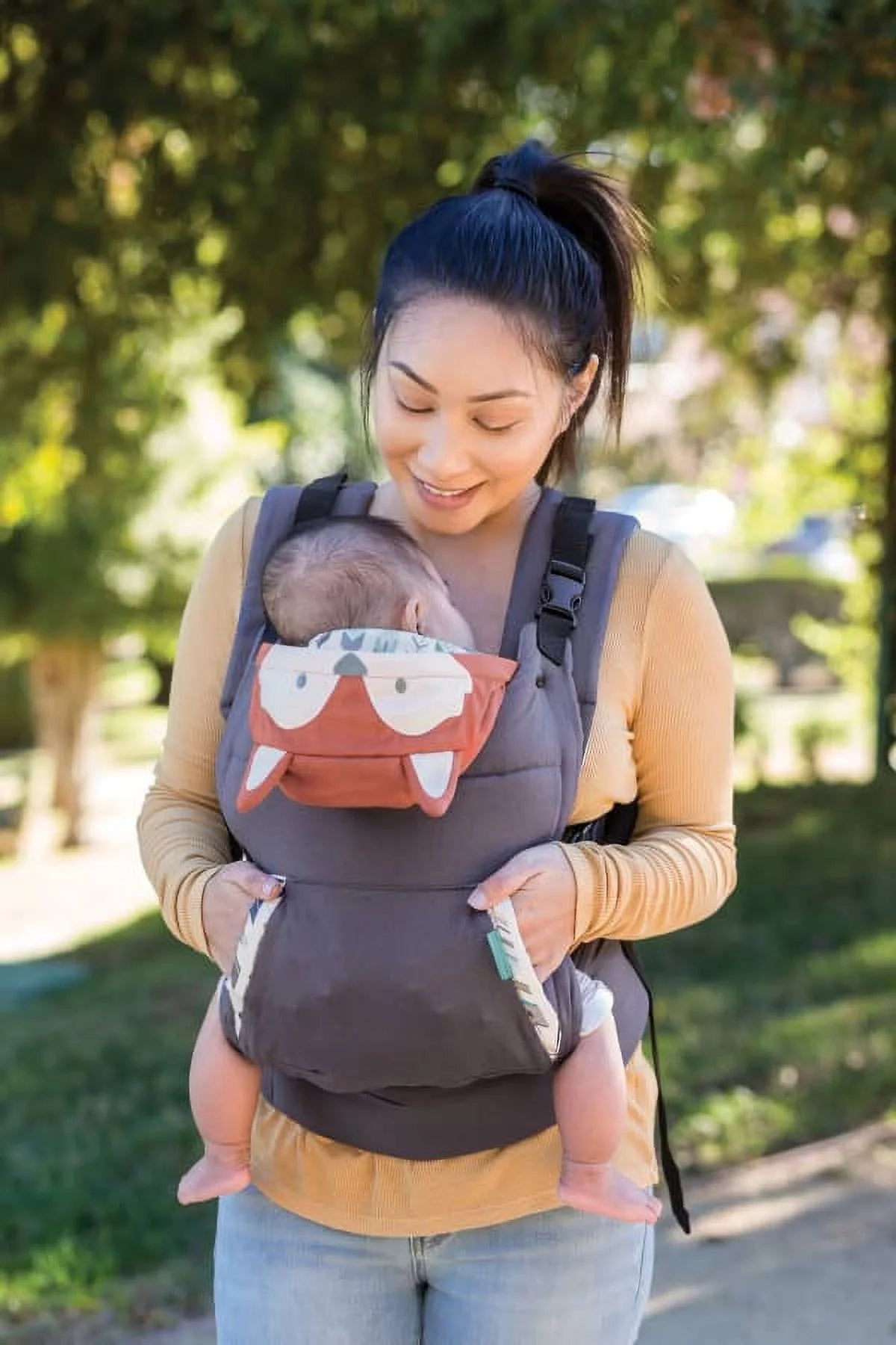 Ergonomic Hoodie Baby Carrier, 2-Position, 12-40lb, Gray Fox S672