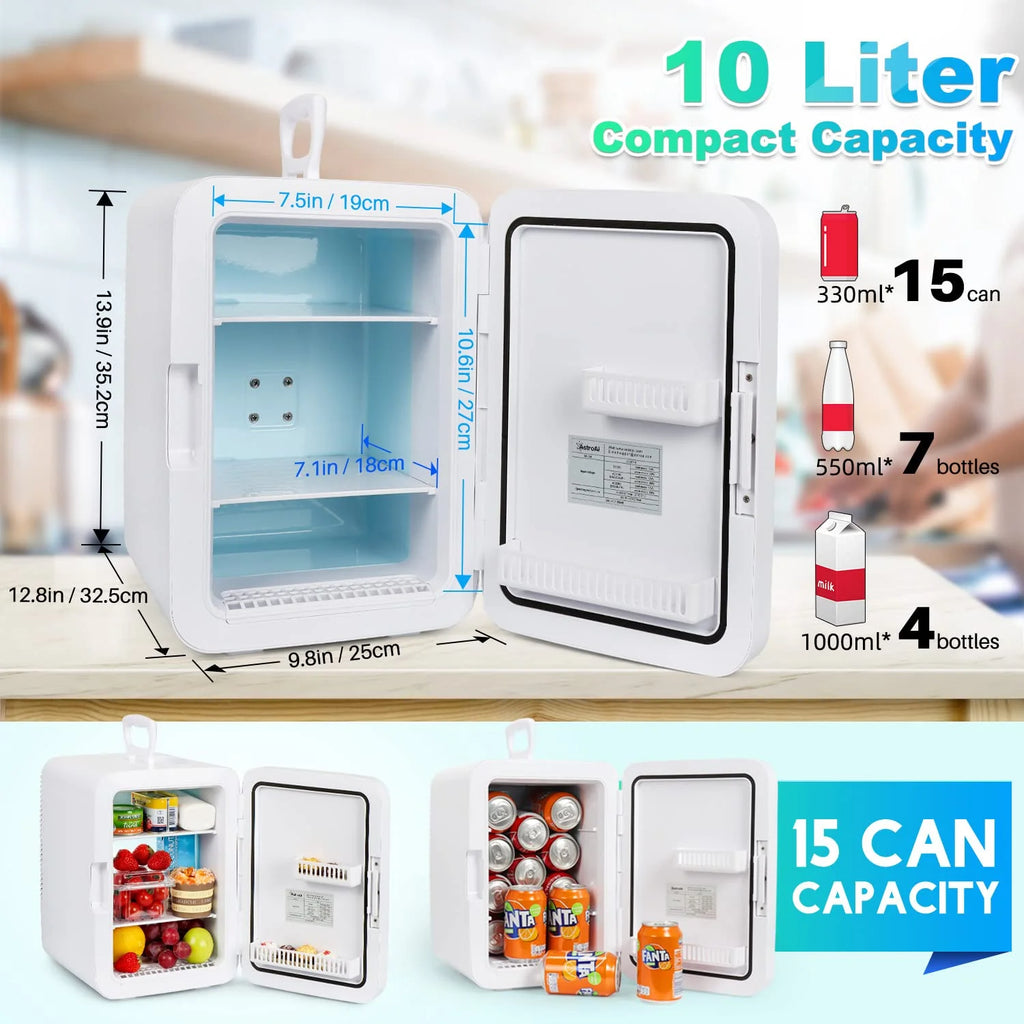 10 Liter/15 Can Black Mini Fridge C579360