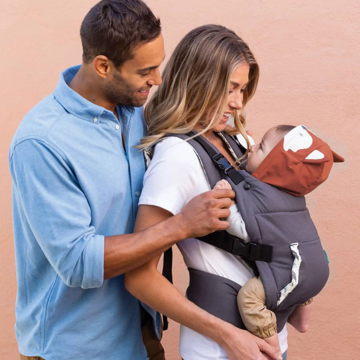 Ergonomic Hoodie Baby Carrier, 2-Position, 12-40lb, Gray Fox S672