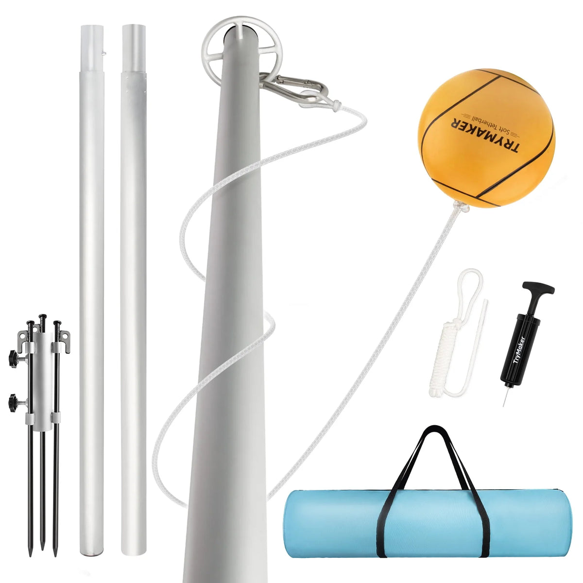 Tetherball Set with Base and Pole F1236