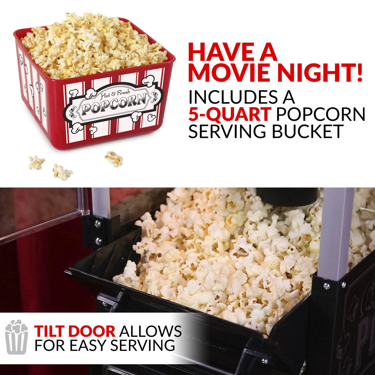 2.5 Ounce Popcorn Cart with 5-Quart Bowl J27645