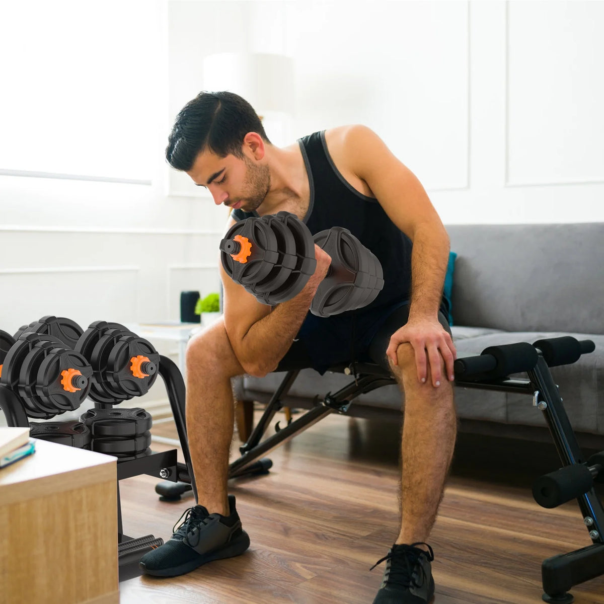 Adjustable Weight Dumbbell Set 4 in 1 B656